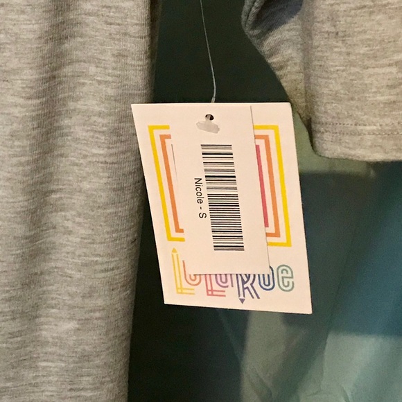 Lularoe Nicole dress S NWT LLR gray and black - Picture 2 of 3